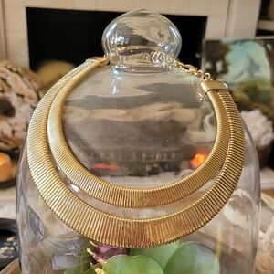Beautiful Chunky Elegant Gold Statement Necklace Choker by Express